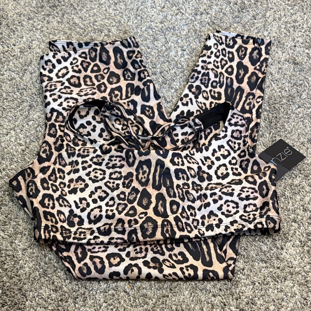 Onzie Wild Leopard Print Activewear Set